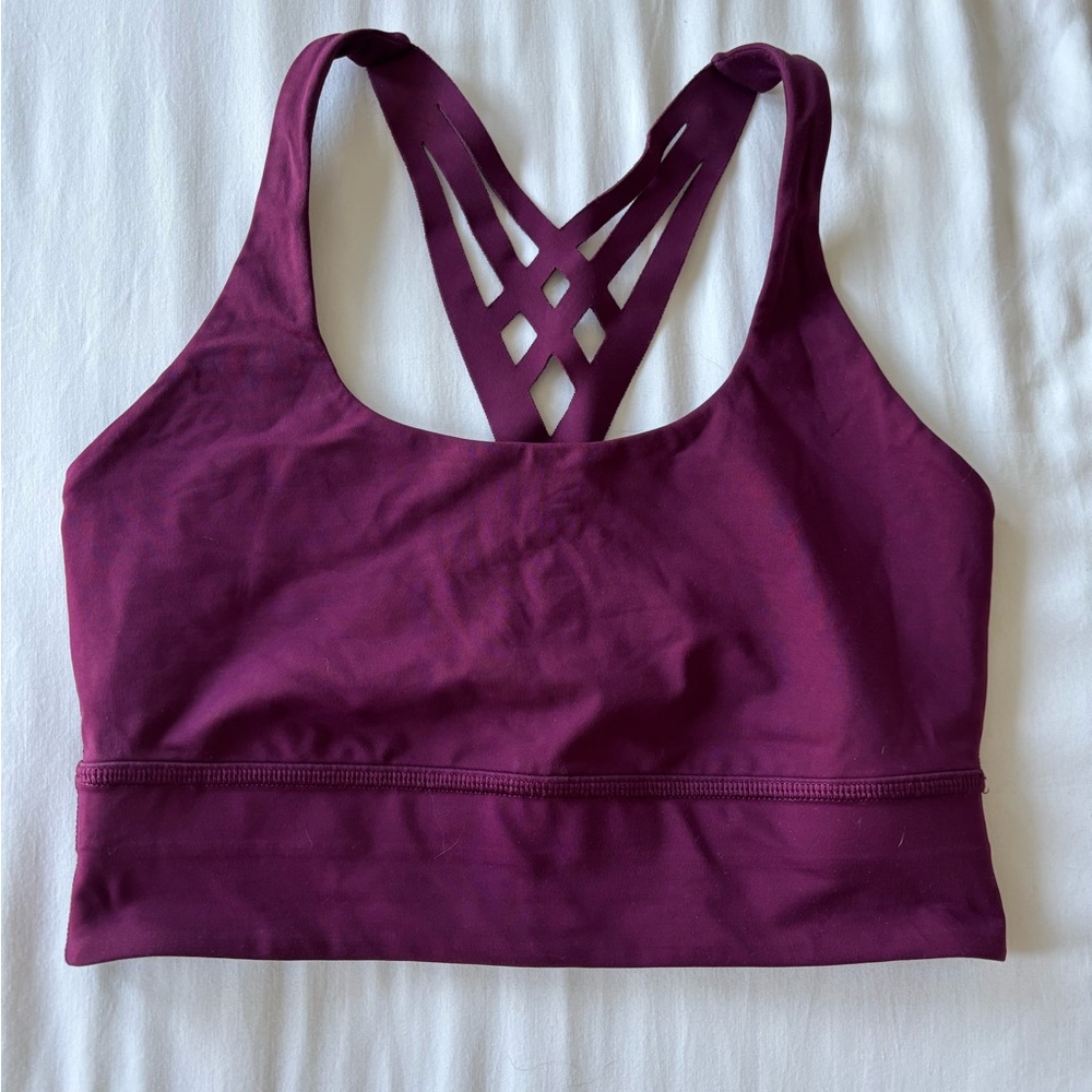 PRE-OWNED Lululemon Athletica Dark Purple-ish Sports Bra | US 8